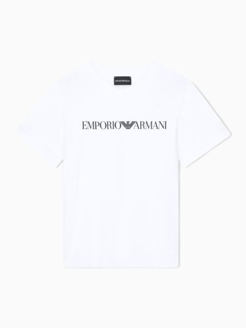 EMPORIO ARMANI ASV organic-jersey T-shirt with logo print