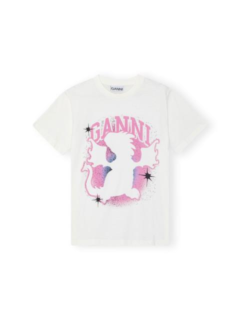 WHITE RELAXED DRAGON T-SHIRT