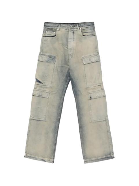 Rick Owens DRKSHDW Double Cargo Jeans "Acid Wash" DU02E7361 DMP ACID