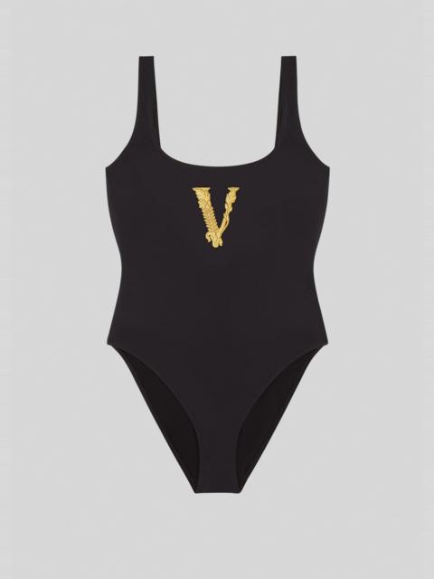 VERSACE Virtus Embroidered One-Piece Swimsuit