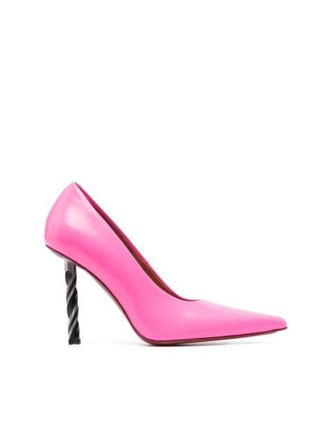 VETEMENTS drill-heel leather pumps