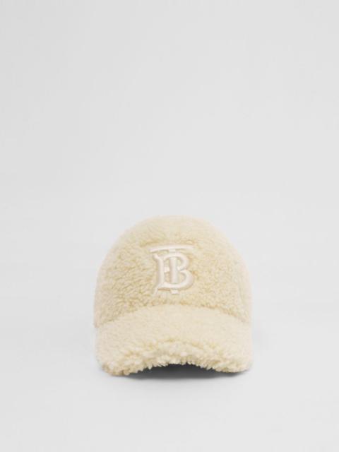 Burberry Monogram Motif Shearling Baseball Cap