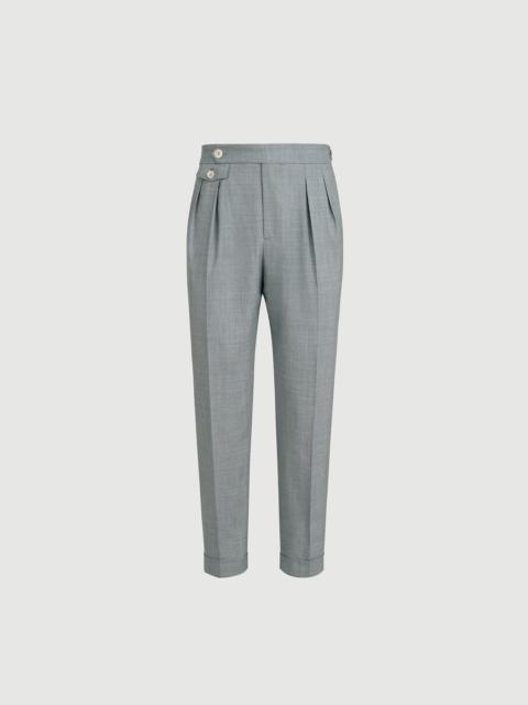 Brunello Cucinelli Virgin wool fresco trousers with double pleats and waist tabs