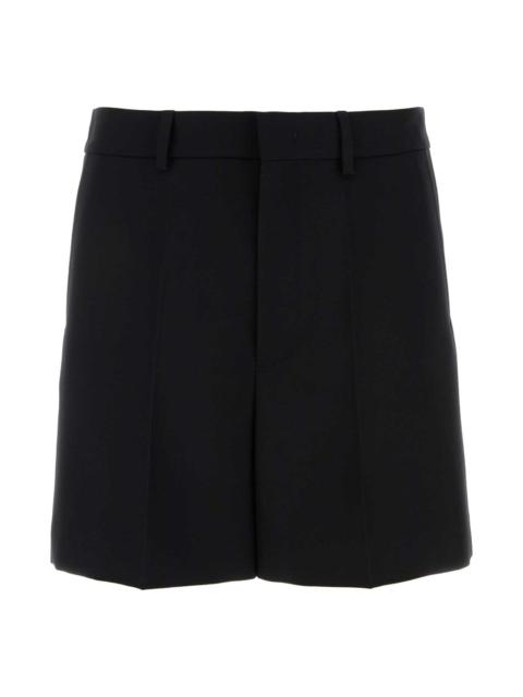 Black Wool Bermuda Shorts