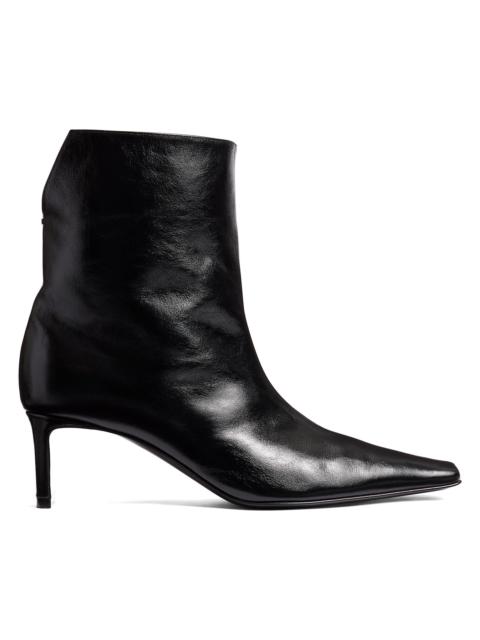 KHAITE Women's Ona 55MM Leather Ankle Boots - Black