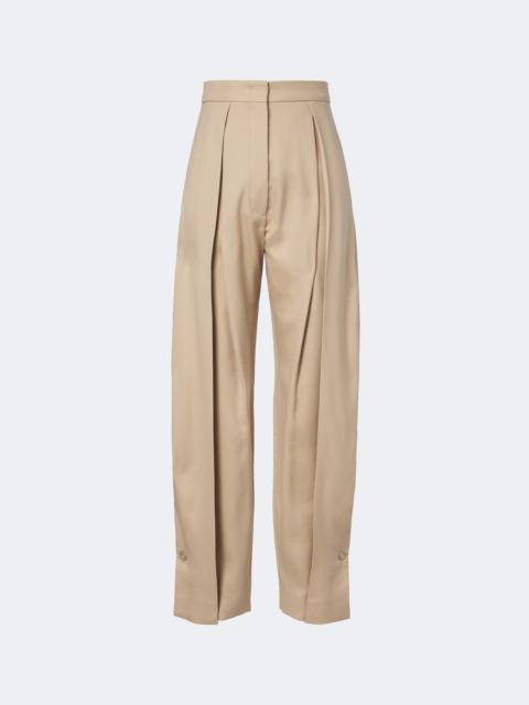 Sportmax Pleated cotton-blend straight pants