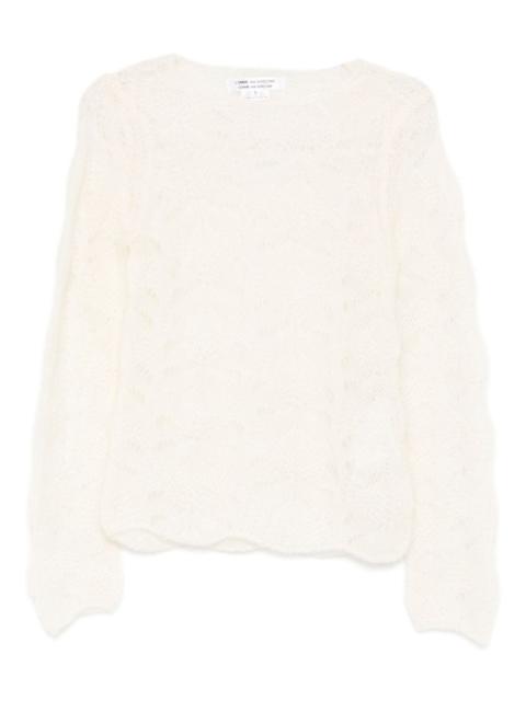 Comme Des Garçons open-knit wool sweater