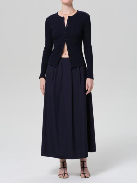 Citizens of Humanity Emi Poplin Skirt In Navy