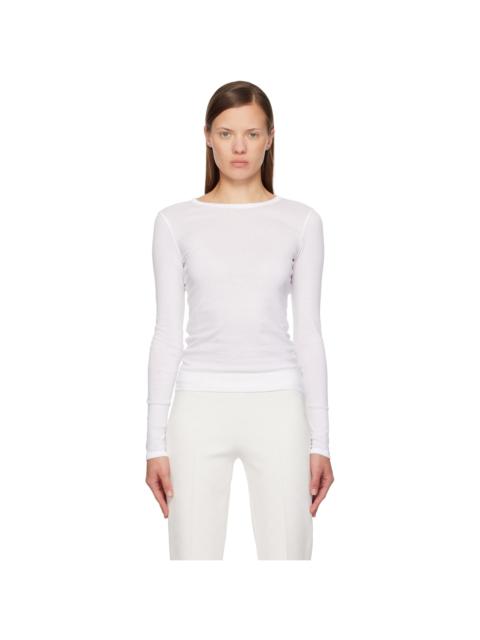 FLORE FLORE White Olivia Longsleeve T-shirt