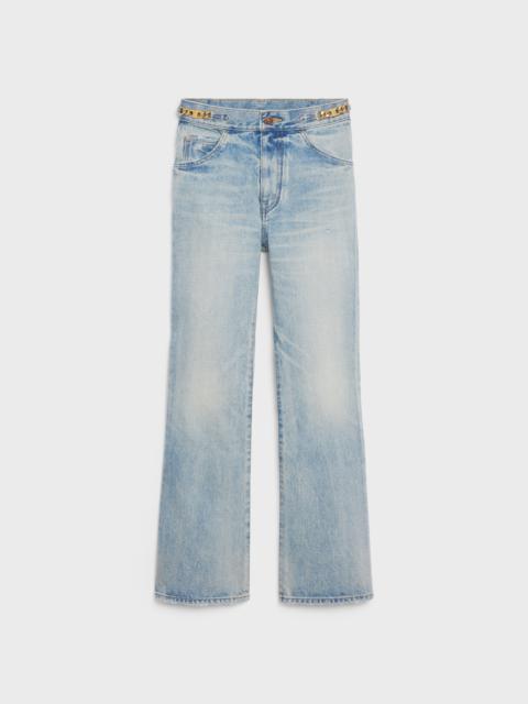関税込 CELINE Classic dylan flared jeans in rider wash denim CELINE DYLAN FLARED JEANS IN RIDER WASH | REVERSIBLE