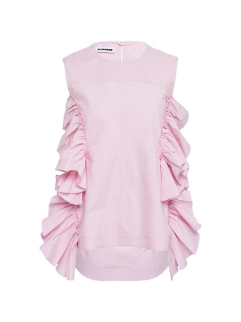 Jil Sander ruffled sleeveless top