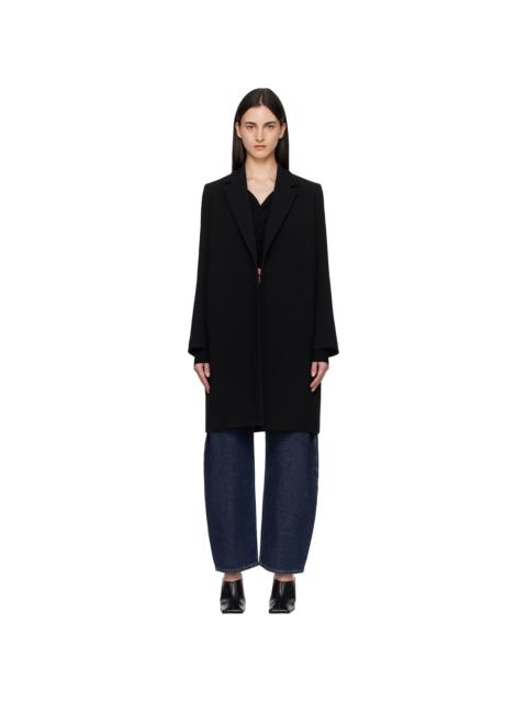 Alaïa Black Crombie Wool Coat