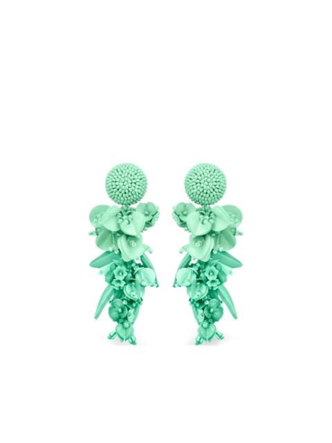 Oscar de la Renta floral drop earrings