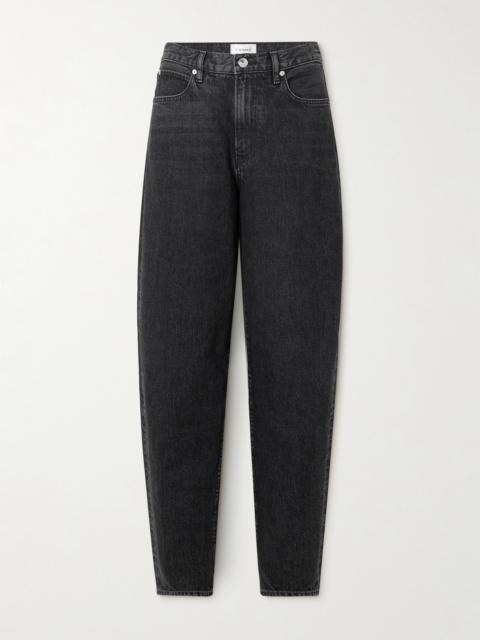 FRAME The Narrow Peg High-rise Tapered Jeans