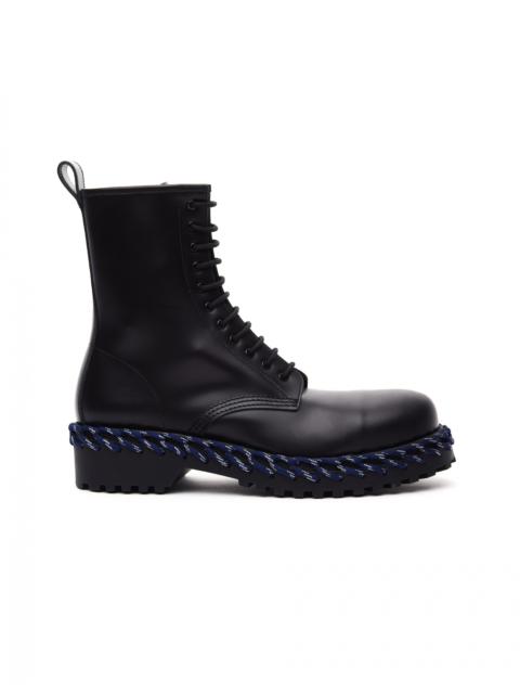 CALFSKIN BOOTS WITH DECORATIVE LACES