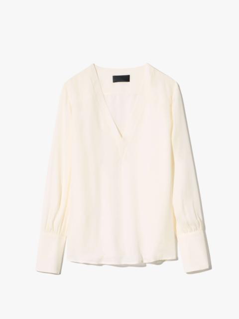 NILI LOTAN MARIPOSA SILK BLOUSE