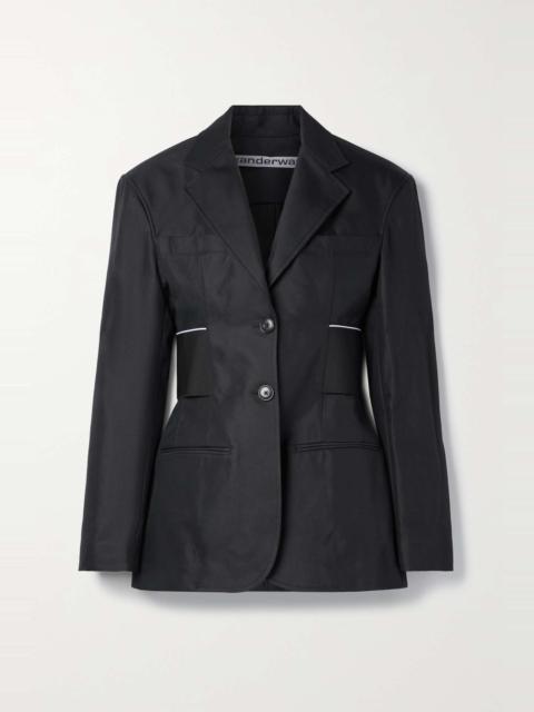 Alexander Wang Jacquard-trimmed cotton-blend twill blazer