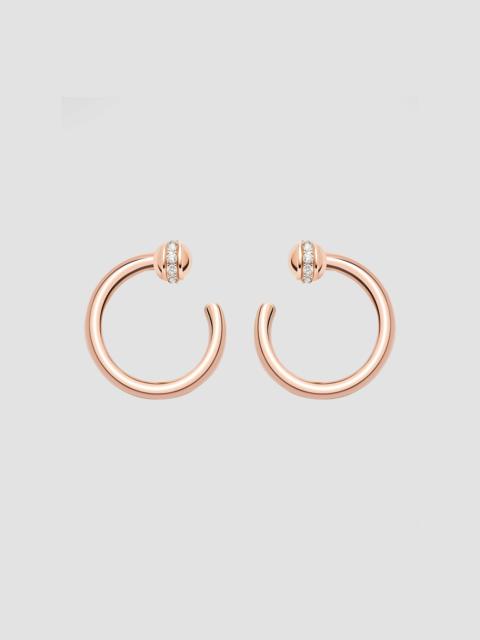 Piaget Women's Possession 18k Rose Gold & 0.20 TCW Diamond Front-Facing Hoop Earrings - Gold