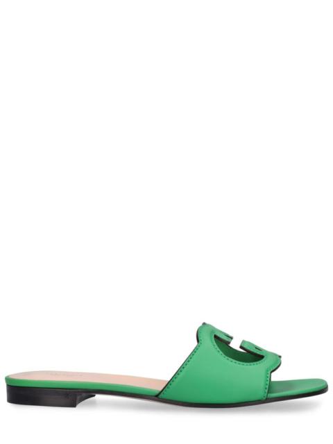 GUCCI 20mm GG cutout leather slide sandals