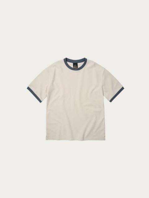 FrizmWORKS Terry Ringer Half Tee - Cream/Blue