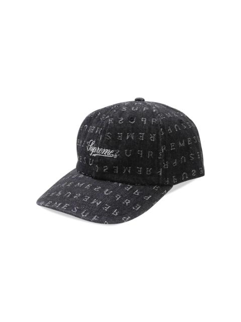 Supreme Jacquard Logos Denim Six-Panel 'Black'