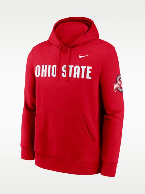 Nike Ohio State Sideline Club Men's Nike College Pullover Hoodie