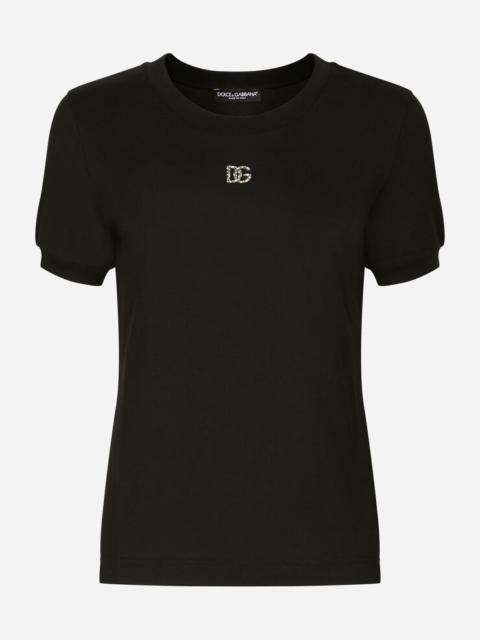Dolce & Gabbana T-shirt with DG Crystal logo