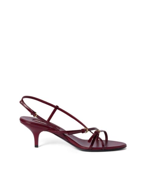 Miu Miu 55mm patent leather sandals
