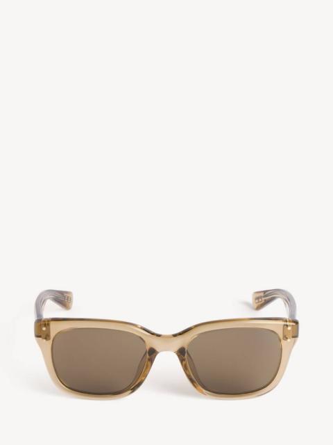 BALENCIAGA Men's Standard Square Sunglasses in Transparent Sand
