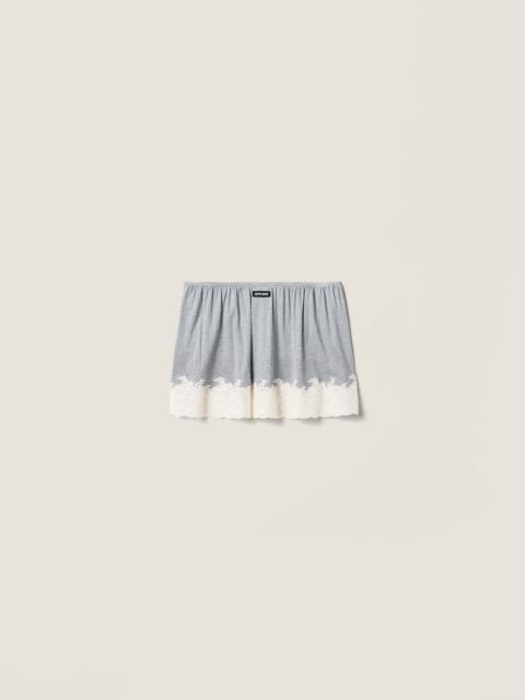 Miu Miu Silk jersey skirt