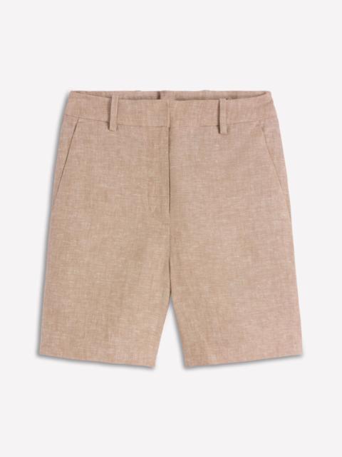BODEN Belgravia Linen Shorts-Amphora Chambray