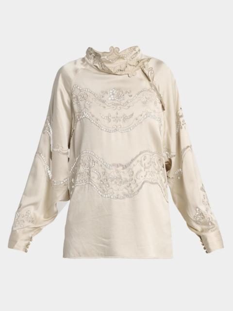 Isabel Marant Enelia Silk-Blend Blouse