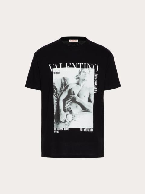 VALENTINO ARCHIVE 1985 COTTON PRINT CREW NECK T-SHIRT