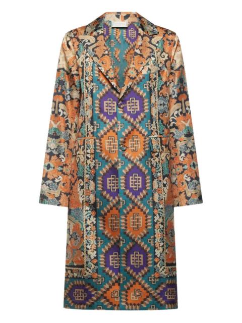 Pierre-Louis Mascia silk single-breasted coat