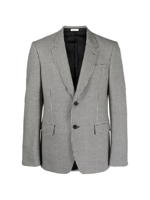 Alexander McQueen single-breasted houndstooth blazer