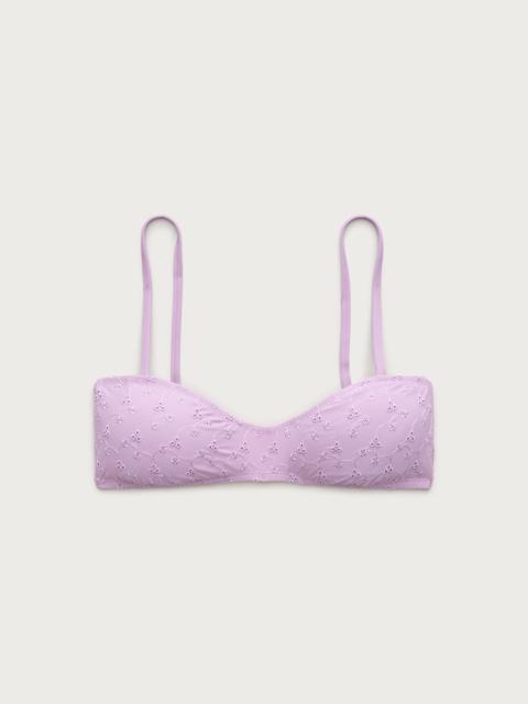 J.CREW Wave eyelet bikini top