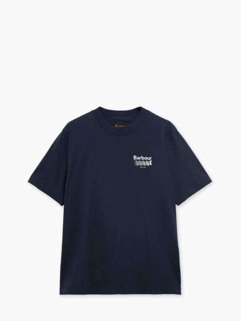 Barbour BARBOUR X BARACUTA T-SHIRT ALL NIGHTER OVERSIZED NAVY