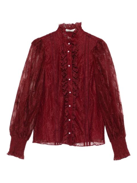 Alice + Olivia lace-detail blouse
