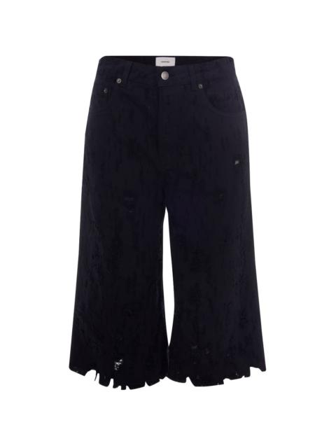 HAIKURE belt-loops shorts