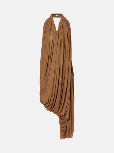 MAGDA BUTRYM Draped halterneck sheer midi dress