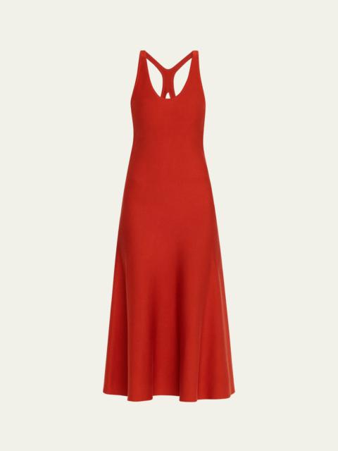 GABRIELA HEARST Bastien Cutout Racerback Midi Dress