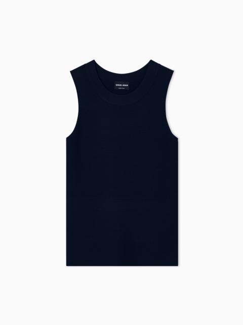 GIORGIO ARMANI Top in ottoman fabric