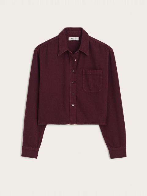 Madewell Boxy Crop Button-Up Shirt in Airy Denim