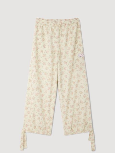 Sandro FLORAL WIDE-LEG TROUSERS