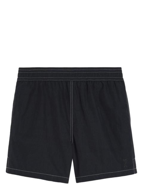 AMI Paris Contrast-stitching Swim Shorts