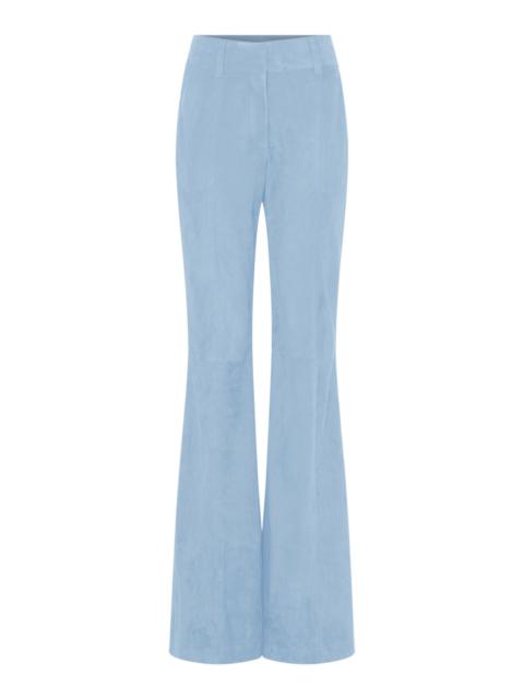GABRIELA HEARST Rhein Flare Pant in Light Blue Suede