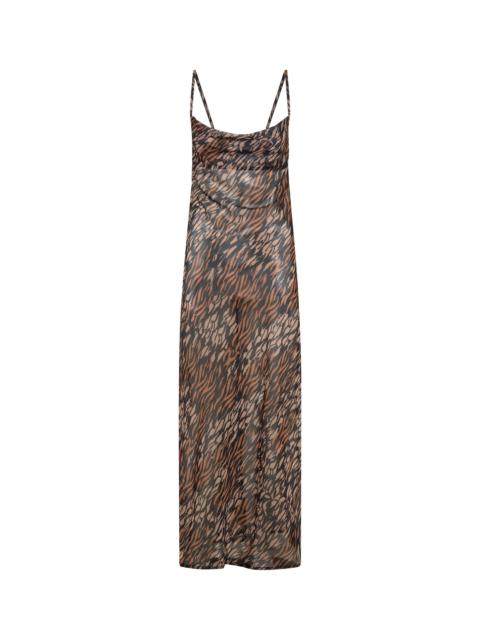 ONE TEASPOON Jagger Maxi Slip Dress - Tawny Print