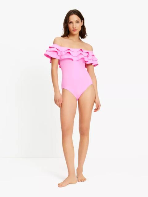kate spade Ruffle Off-the-shoulder One-piece