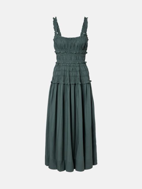 DÔEN Marianne ruffled cotton poplin midi dress