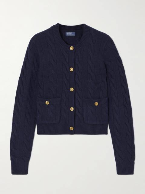 Polo Ralph Lauren Cable-knit Wool And Cashmere-blend Cardigan